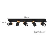 Sorella Living Cartagena Steel 5-Light Bar Spotlight