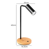 Sorella Living Connor Metal LED Desk Lamp with Wireless Charging Pad