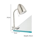 Sorella Living Lara Metal Flexible Clamp Lamp