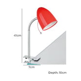 Sorella Living Lara Metal Flexible Clamp Lamp