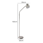 Sorella Living Lara Meta  Flexible Floor Lamp