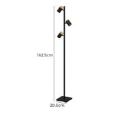 Sorella Living Cartagena Aluminium 3 Light Floor Lamp