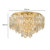 Sorella Living Calmeilles Crystal Flush Mount Ceiling Light