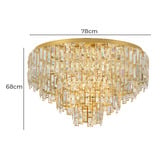Sorella Living Calmeilles Crystal Flush Mount Ceiling Light