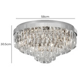 Sorella Living Valparaiso Crystal Flush Mount Ceiling Light