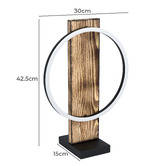 Sorella Living Boyal Rubberwood LED Table Lamp