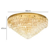 Sorella Living Valparaiso Steel &amp; Glass Flush Mount Ceiling Light