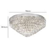 Sorella Living Valparaiso Steel &amp; Glass Flush Mount Ceiling Light