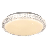 Sorella Living Delilah Round Crystal Look LED Oyster Light