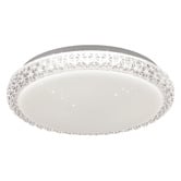 Sorella Living Delilah Round Crystal Look LED Oyster Light