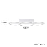 Sorella Living Lanacera Steel LED Semi Flush Ceiling Light