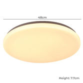 Sorella Living Diego Steel 48cm LED Oyster Light