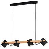 Sorella Living Hornwood Steel &amp; Rubberwood Pendant Light