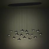 Sorella Living Paratebueno Steel 17 Birds LED Linear Pendant
