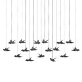 Sorella Living Paratebueno Steel 17 Birds LED Linear Pendant
