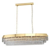 Sorella Living Valparaiso Cut Glass 115cm Linear Chandelier