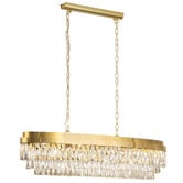 Sorella Living Valparaiso Cut Glass 115cm Linear Chandelier