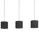 Sorella Living Balnario 3 Light Steel &amp; Cotton Pendant