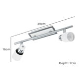 Sorella Living Davida 2 Light Bar Spotlight