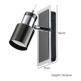 Sorella Living Davida II Steel Adjustable Wall Spotlight