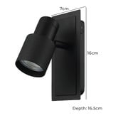 Sorella Living Davida II Steel Adjustable Wall Spotlight