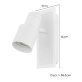 Sorella Living Davida II Steel Adjustable Wall Spotlight