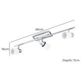 Sorella Living Davida Steel 3-Light Bar Spotlight
