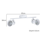 Sorella Living Seras Steel 2-Light Bar Spotlight