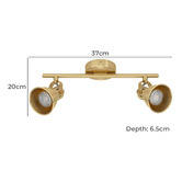 Sorella Living Seras Steel 2-Light Bar Spotlight