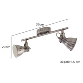 Sorella Living Seras Steel 2-Light Bar Spotlight