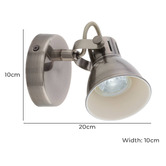 Sorella Living Seras Steel Adjustable Wall Spotlight