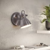 Sorella Living Seras Steel Adjustable Wall Spotlight