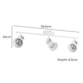 Sorella Living Seras Steel 3-Light Bar Spotlight