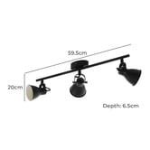 Sorella Living Seras Steel 3-Light Bar Spotlight