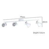 Sorella Living Seras Steel 4-Light Bar Spotlight