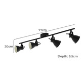 Sorella Living Seras Steel 4-Light Bar Spotlight