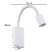 Sorella Living Tazzoli Steel LED Wall Light with USB