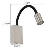 Sorella Living Tazzoli Steel LED Wall Light with USB
