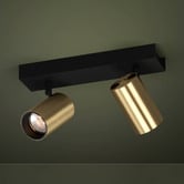 Sorella Living Cumaribo Steel 2 Lamp Bar Spotlight