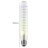 Sorella Living Elvo E27 Tubular Warm White 4W Rainbow LED Filament Bulb