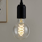 Sorella Living Glintz E27 Round GT80 7.3W LED Spiral Filament Bulb