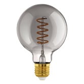 Sorella Living Quasar E27 Golf Ball 4W Black Dimmable 13.7cm LED Filament Bulb