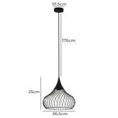 Sorella Living Staverton Teardrop Steel Pendant Light
