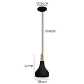 Sorella Living Sabinar Teardrop Steel Pendant Light