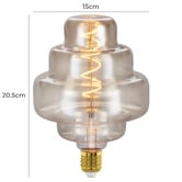 Sorella Living Sorelle E27 Fancy Round 4W 15cm LED Filament Bulb