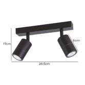 Sorella Living Fremantle  2 Light Outdoor Bar Spotlight
