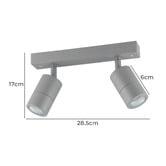 Sorella Living Fremantle  2 Light Outdoor Bar Spotlight