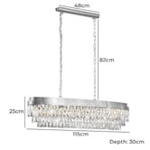 Sorella Living Valparaiso Cut Glass 115cm Linear Chandelier