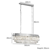 Sorella Living Valparaiso Cut Glass 90cm Chandelier