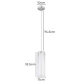 Sorella Living Pinto Chrome Steel Pendant Light